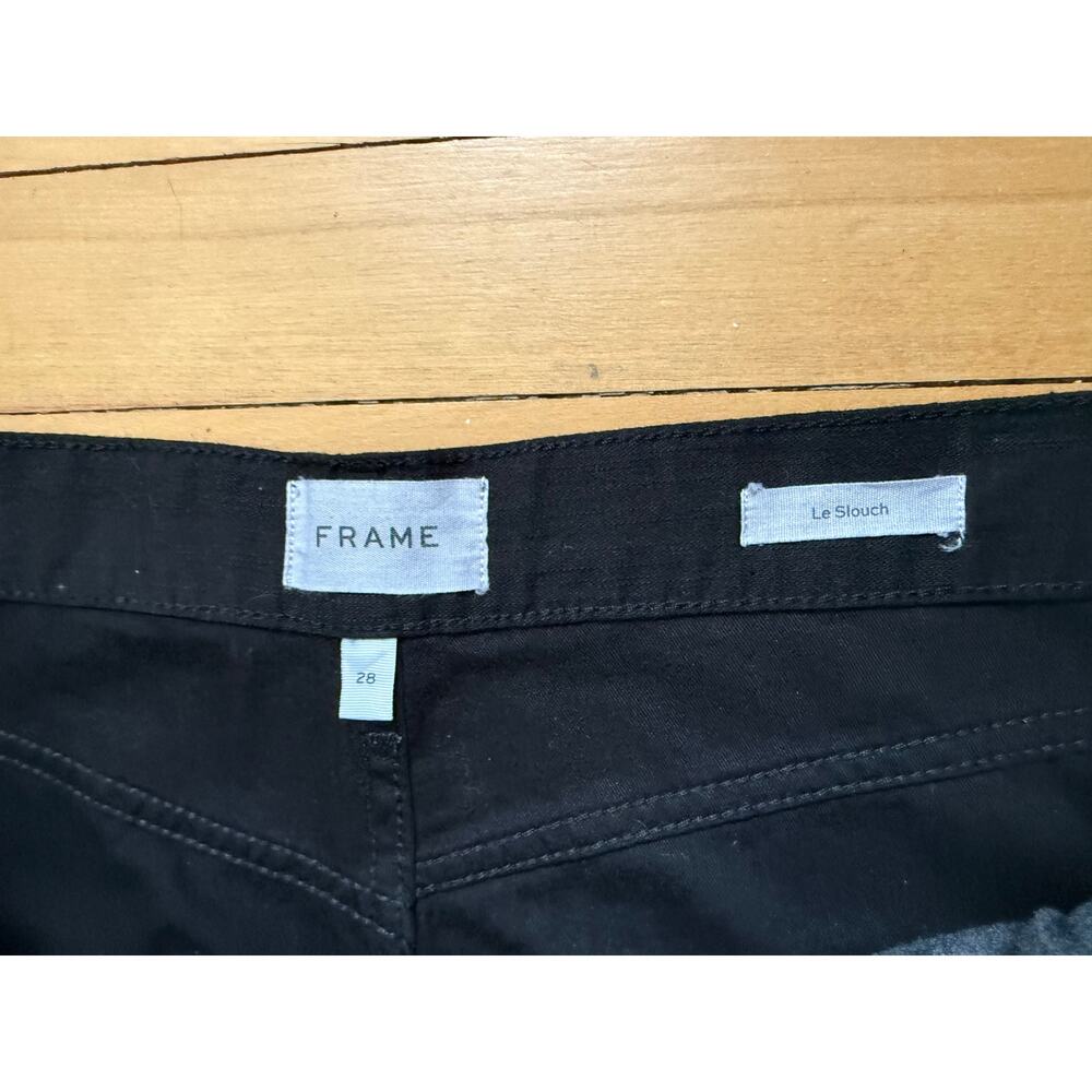 Frame Le Slouch Double Knee Utility Jeans Washed Noir Black Size 27 EUC - Picture 4 of 6